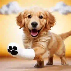 Puppy with Cast